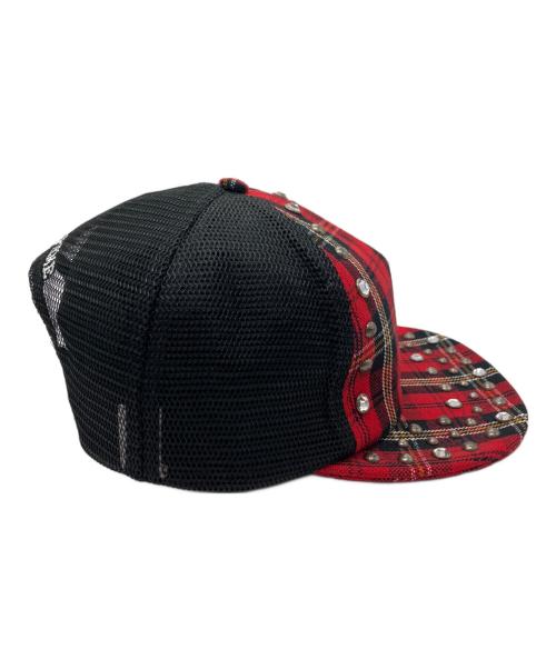 SUPREME（シュプリーム）Supreme (シュプリーム) Studded Cap レッド×ブラックの古着・服飾アイテム