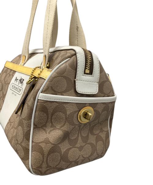 COACH（コーチ）COACH (コーチ) ミニボストンバッグ ブラウンの古着・服飾アイテム