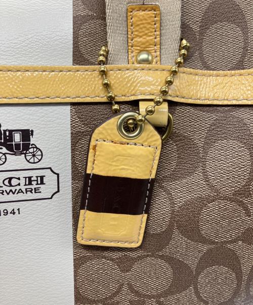 COACH（コーチ）COACH (コーチ) ミニボストンバッグ ブラウンの古着・服飾アイテム