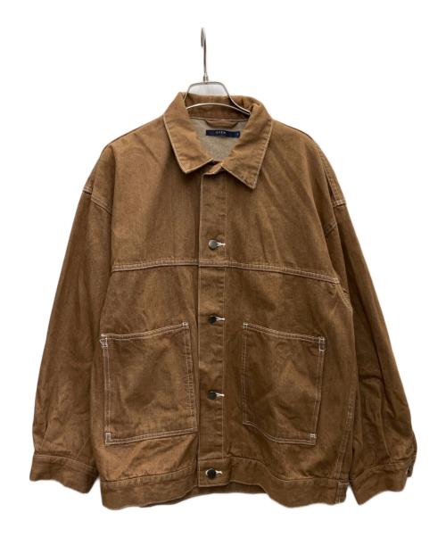 CPCM（シーピーシーエム）CPCM (シーピーシーエム) デニムジャケット ブラウン サイズ:Lの古着・服飾アイテム