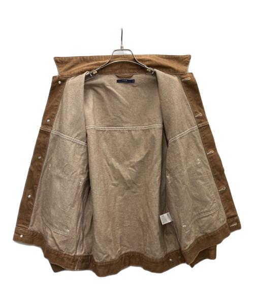 CPCM（シーピーシーエム）CPCM (シーピーシーエム) デニムジャケット ブラウン サイズ:Lの古着・服飾アイテム