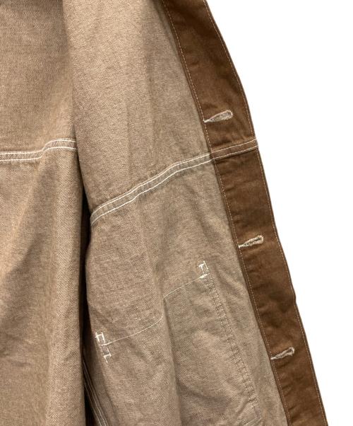 CPCM（シーピーシーエム）CPCM (シーピーシーエム) デニムジャケット ブラウン サイズ:Lの古着・服飾アイテム