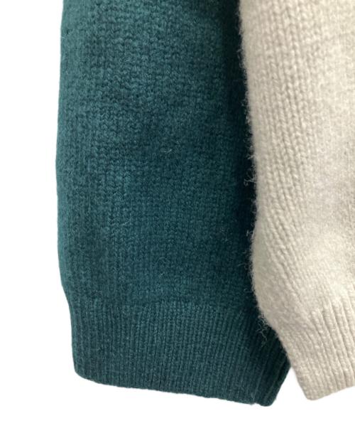 PAUL SMITH（ポールスミス）Paul Smith (ポールスミス) 厚手ニット グリーン×グレー サイズ:XLの古着・服飾アイテム