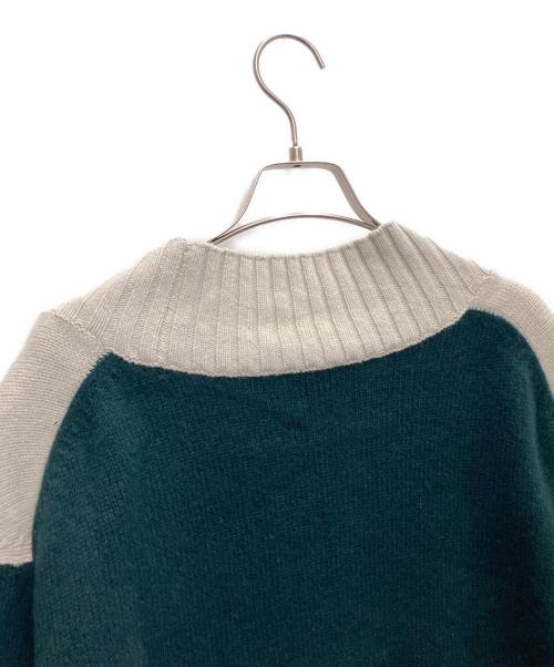 PAUL SMITH（ポールスミス）Paul Smith (ポールスミス) 厚手ニット グリーン×グレー サイズ:XLの古着・服飾アイテム