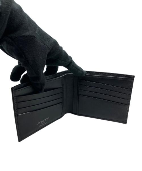 JIMMY CHOO（ジミーチュウ）JIMMY CHOO (ジミーチュウ) 2つ折り財布 ブラックの古着・服飾アイテム
