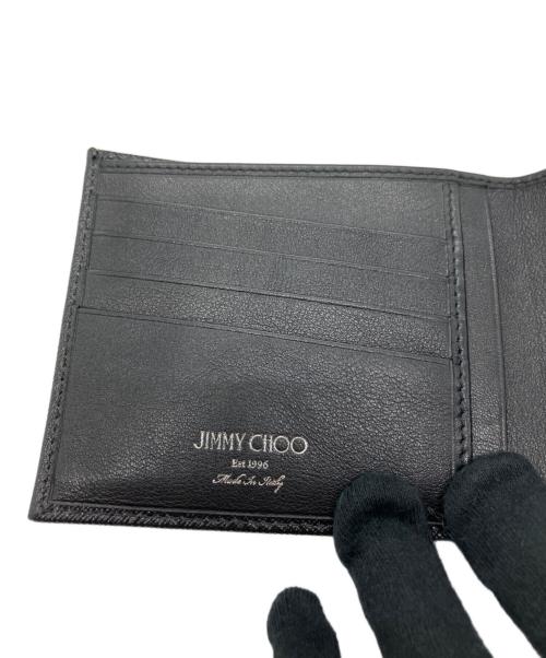 JIMMY CHOO（ジミーチュウ）JIMMY CHOO (ジミーチュウ) 2つ折り財布 ブラックの古着・服飾アイテム