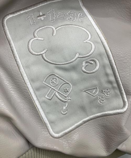 1PIU1UGUALE3 RELAX（ウノピゥウノウグァーレトレ リラックス）1piu1uguale3 relax (ウノピゥウノウグァーレトレ リラックス) ブルゾン ホワイト×ベージュ サイズ:Lの古着・服飾アイテム