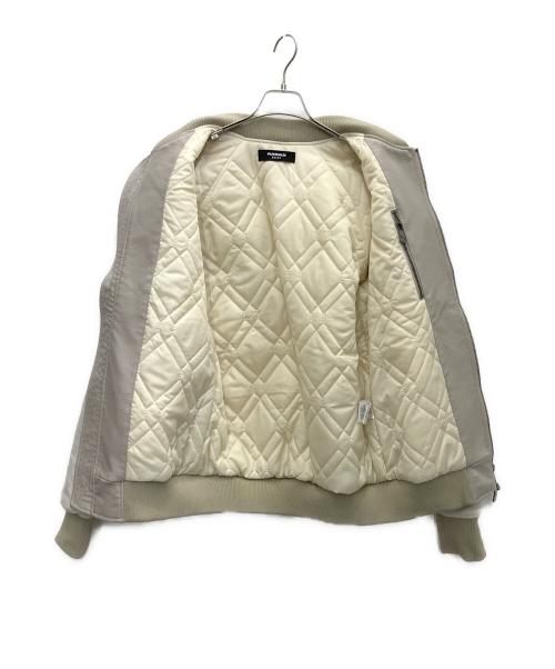 1PIU1UGUALE3 RELAX（ウノピゥウノウグァーレトレ リラックス）1piu1uguale3 relax (ウノピゥウノウグァーレトレ リラックス) ブルゾン ホワイト×ベージュ サイズ:Lの古着・服飾アイテム