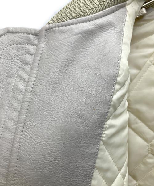 1PIU1UGUALE3 RELAX（ウノピゥウノウグァーレトレ リラックス）1piu1uguale3 relax (ウノピゥウノウグァーレトレ リラックス) ブルゾン ホワイト×ベージュ サイズ:Lの古着・服飾アイテム