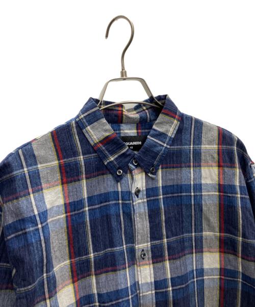 DSQUARED2（ディースクエアード）DSQUARED2 (ディースクエアード) 半袖シャツ ネイビー サイズ:SIZE48の古着・服飾アイテム