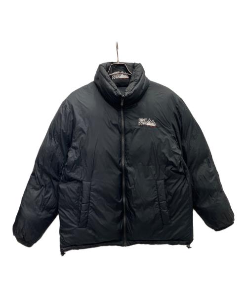FIRST DOWN（ファーストダウン）FIRST DOWN (ファーストダウン) ダウンジャケット ブラック×ブルー サイズ:Lの古着・服飾アイテム