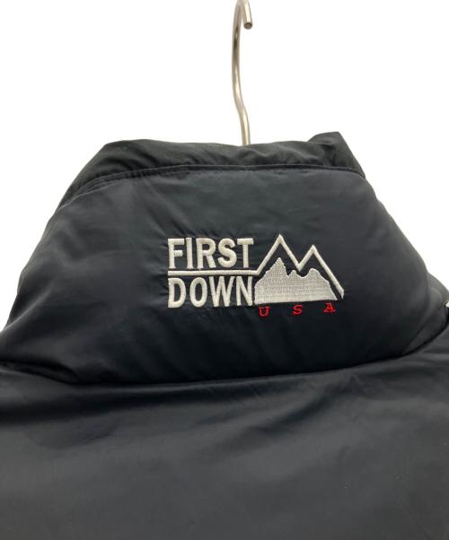 FIRST DOWN（ファーストダウン）FIRST DOWN (ファーストダウン) ダウンジャケット ブラック×ブルー サイズ:Lの古着・服飾アイテム