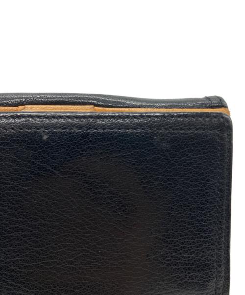 PORTER（ポーター）PORTER (ポーター) 2つ折り財布 ブラック×ブラウンの古着・服飾アイテム