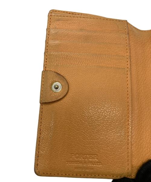 PORTER（ポーター）PORTER (ポーター) 2つ折り財布 ブラック×ブラウンの古着・服飾アイテム