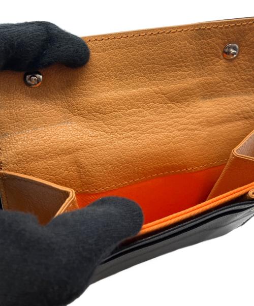 PORTER（ポーター）PORTER (ポーター) 2つ折り財布 ブラック×ブラウンの古着・服飾アイテム