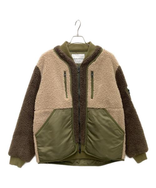 WHITE MOUNTAINEERING（ホワイトマウンテ二アニング）WHITE MOUNTAINEERING (ホワイトマウンテ二アニング) BOA BOMBER JACKET カーキ×ベージュ サイズ:SIZE2の古着・服飾アイテム
