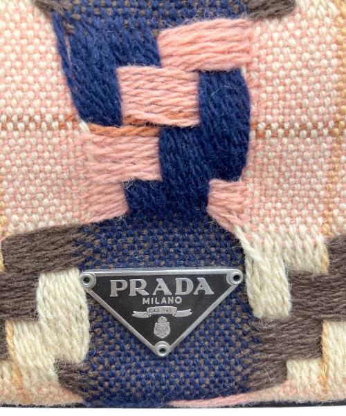PRADA（プラダ）PRADA (プラダ) ハンドバッグ ブラウン×ピンクの古着・服飾アイテム