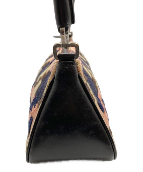 PRADA（プラダ）PRADA (プラダ) ハンドバッグ ブラウン×ピンクの古着・服飾アイテム