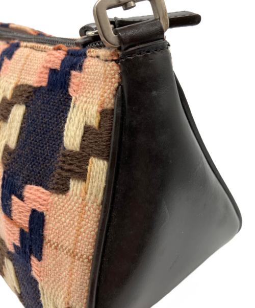 PRADA（プラダ）PRADA (プラダ) ハンドバッグ ブラウン×ピンクの古着・服飾アイテム