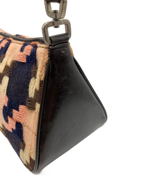 PRADA（プラダ）PRADA (プラダ) ハンドバッグ ブラウン×ピンクの古着・服飾アイテム