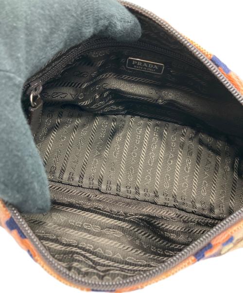 PRADA（プラダ）PRADA (プラダ) ハンドバッグ ブラウン×ピンクの古着・服飾アイテム