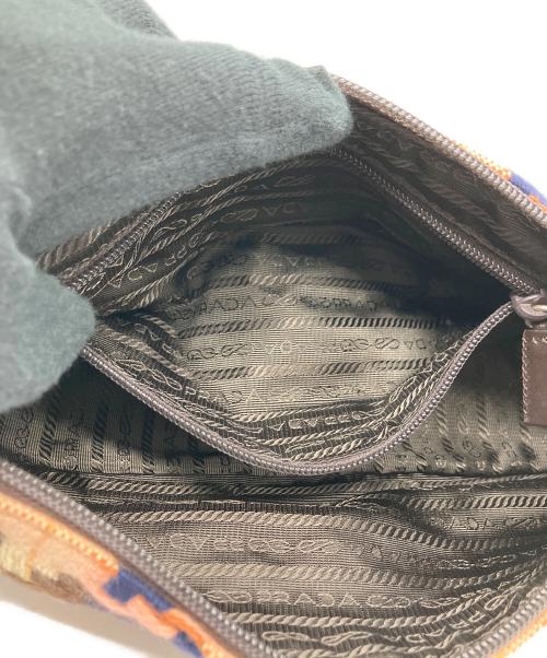 PRADA（プラダ）PRADA (プラダ) ハンドバッグ ブラウン×ピンクの古着・服飾アイテム