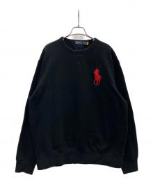 POLO RALPH LAUREN（ポロ・ラルフローレン）の古着「ビッグポニースウェット」｜ブラック