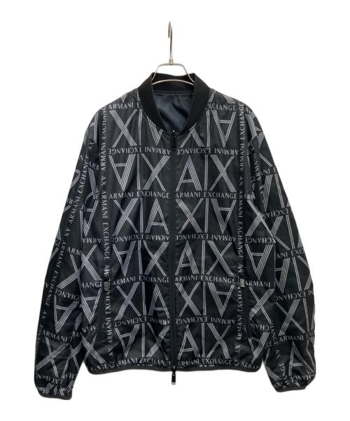 ARMANI EXCHANGE（アルマーニ エクスチェンジ）ARMANI EXCHANGE (アルマーニ エクスチェンジ) リバーシブルナイロンジャケット グレー×ブラック サイズ:Lの古着・服飾アイテム