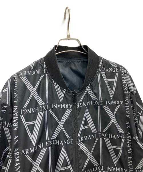 ARMANI EXCHANGE（アルマーニ エクスチェンジ）ARMANI EXCHANGE (アルマーニ エクスチェンジ) リバーシブルナイロンジャケット グレー×ブラック サイズ:Lの古着・服飾アイテム