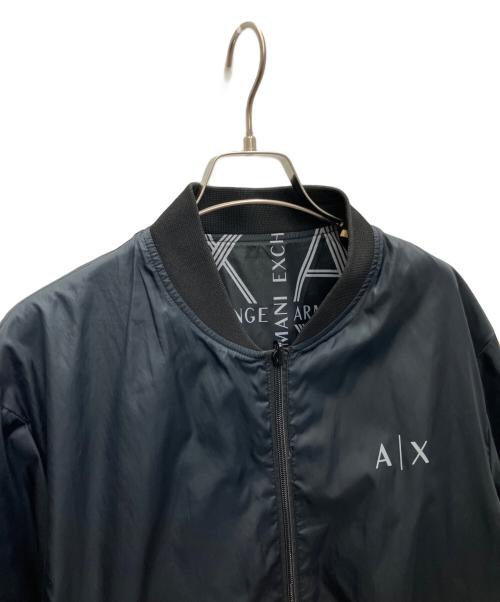 ARMANI EXCHANGE（アルマーニ エクスチェンジ）ARMANI EXCHANGE (アルマーニ エクスチェンジ) リバーシブルナイロンジャケット グレー×ブラック サイズ:Lの古着・服飾アイテム