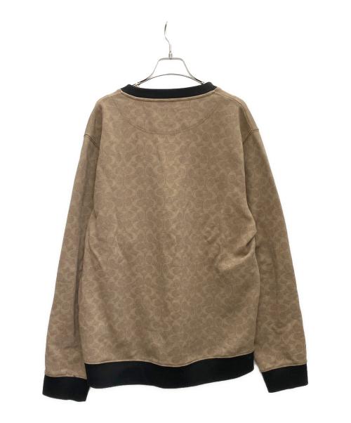 COACH（コーチ）COACH (コーチ) スウェット ブラック×ベージュ サイズ:Lの古着・服飾アイテム