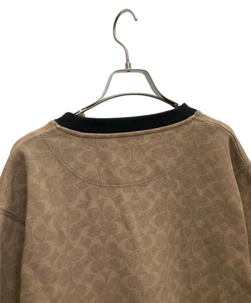 COACH（コーチ）COACH (コーチ) スウェット ブラック×ベージュ サイズ:Lの古着・服飾アイテム