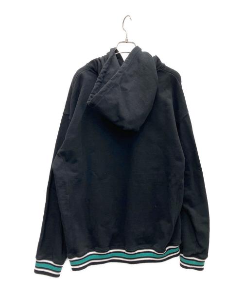 X-LARGE（エクストララージ）X-LARGE (エクストララージ) プルオーバーパーカー ブラック×グリーン サイズ:XLの古着・服飾アイテム