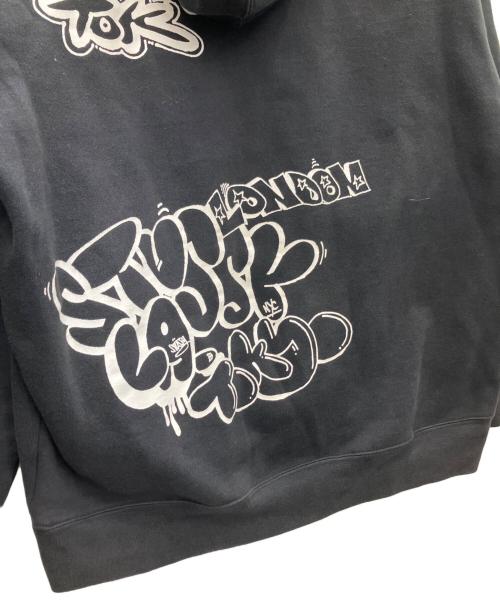stussy（ステューシー）stussy (ステューシー) プルオーバーパーカー ブラック サイズ:Lの古着・服飾アイテム