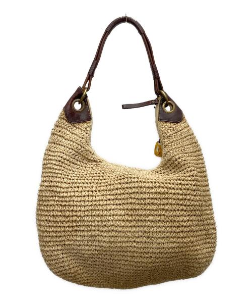 LAUREN RALPH LAUREN（ローレンラルフローレン）LAUREN RALPH LAUREN (ローレンラルフローレン) カゴバッグ ブラウン×ベージュの古着・服飾アイテム