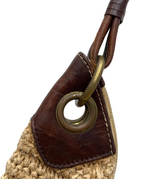 LAUREN RALPH LAUREN（ローレンラルフローレン）LAUREN RALPH LAUREN (ローレンラルフローレン) カゴバッグ ブラウン×ベージュの古着・服飾アイテム