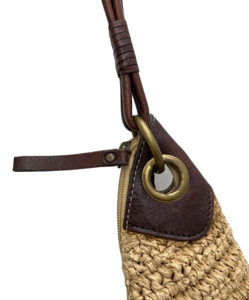 LAUREN RALPH LAUREN（ローレンラルフローレン）LAUREN RALPH LAUREN (ローレンラルフローレン) カゴバッグ ブラウン×ベージュの古着・服飾アイテム