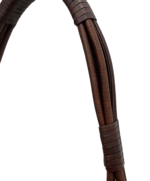 LAUREN RALPH LAUREN（ローレンラルフローレン）LAUREN RALPH LAUREN (ローレンラルフローレン) カゴバッグ ブラウン×ベージュの古着・服飾アイテム