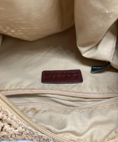 LAUREN RALPH LAUREN（ローレンラルフローレン）LAUREN RALPH LAUREN (ローレンラルフローレン) カゴバッグ ブラウン×ベージュの古着・服飾アイテム