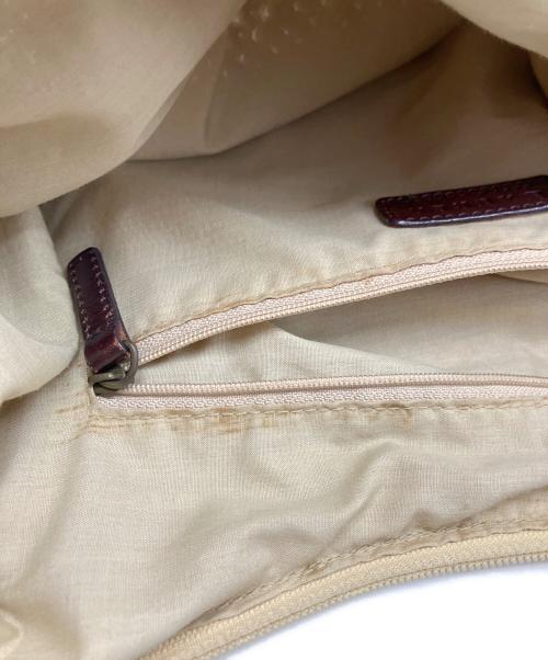 LAUREN RALPH LAUREN（ローレンラルフローレン）LAUREN RALPH LAUREN (ローレンラルフローレン) カゴバッグ ブラウン×ベージュの古着・服飾アイテム