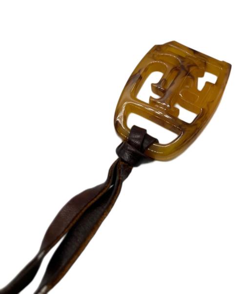 LAUREN RALPH LAUREN（ローレンラルフローレン）LAUREN RALPH LAUREN (ローレンラルフローレン) カゴバッグ ブラウン×ベージュの古着・服飾アイテム