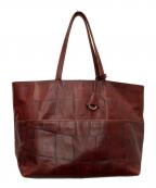 aniaryアニアリ）の古着「ビッグスタンプクロコレザートート」｜レッドブラウン