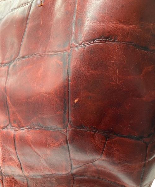 aniary（アニアリ）aniary (アニアリ) ビッグスタンプクロコレザートート レッドブラウンの古着・服飾アイテム