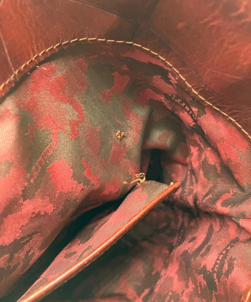 aniary（アニアリ）aniary (アニアリ) ビッグスタンプクロコレザートート レッドブラウンの古着・服飾アイテム