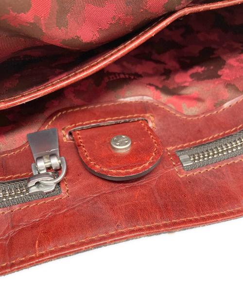 aniary（アニアリ）aniary (アニアリ) ビッグスタンプクロコレザートート レッドブラウンの古着・服飾アイテム