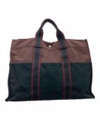 HERMESエルメス）の古着「ハンドバッグ」｜ボルドー×ブラック