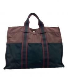 HERMES（エルメス）の古着「ハンドバッグ」｜ボルドー×ブラック