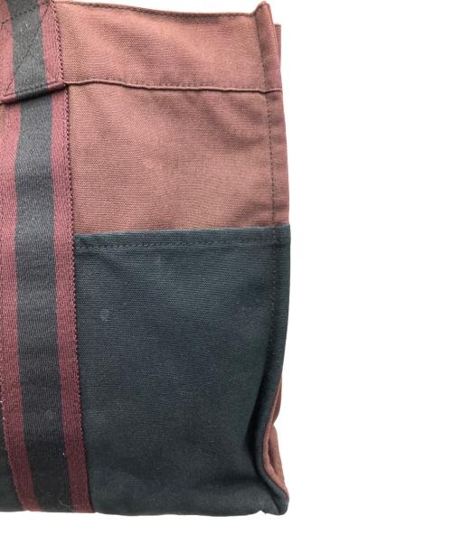 HERMES（エルメス）HERMES (エルメス) ハンドバッグ ボルドー×ブラックの古着・服飾アイテム