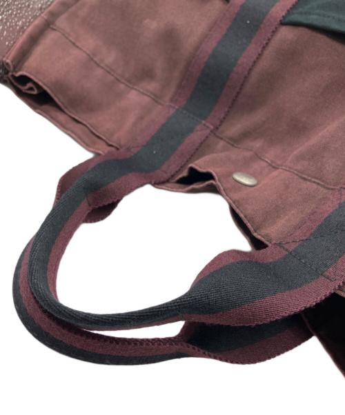 HERMES（エルメス）HERMES (エルメス) ハンドバッグ ボルドー×ブラックの古着・服飾アイテム