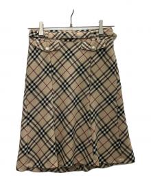 BURBERRY BLUE LABEL（バーバリー ブルー レーベル）の古着「チェックスカート」｜ベージュ